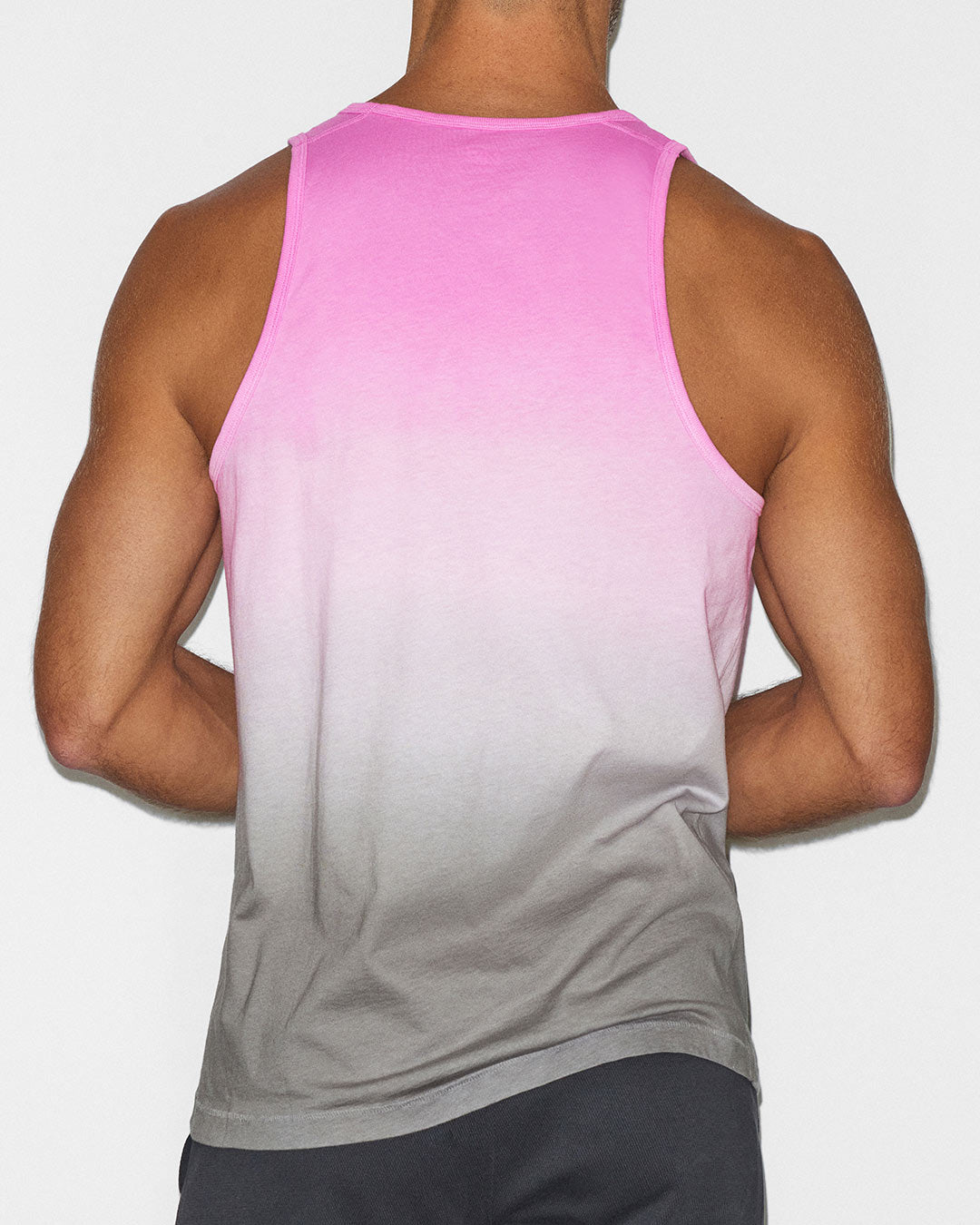 Men's Dip Dye Relaxed Cotton Tank Top – Peony Pink