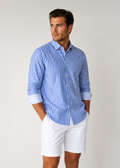 Men's Long Sleeve Performance Tech Shirt – Royal Blue Stripe
