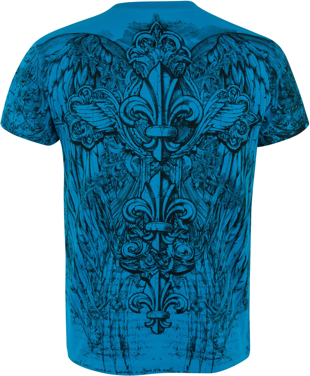 Men's Graphic Cotton T-Shirt – Fleur De Lis & Vines Print