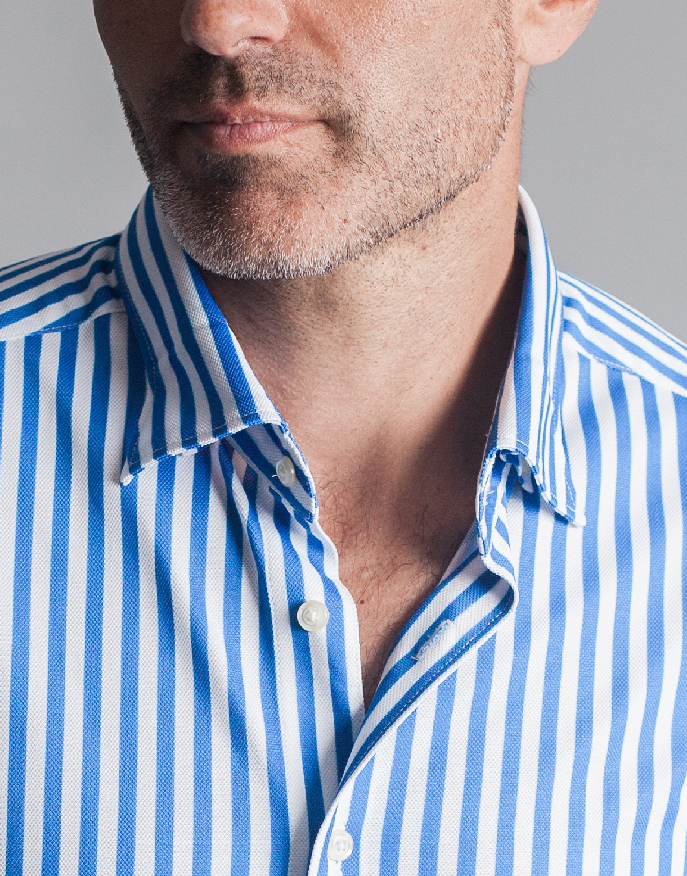 Men's Long Sleeve Performance Tech Shirt – Royal Blue Stripe